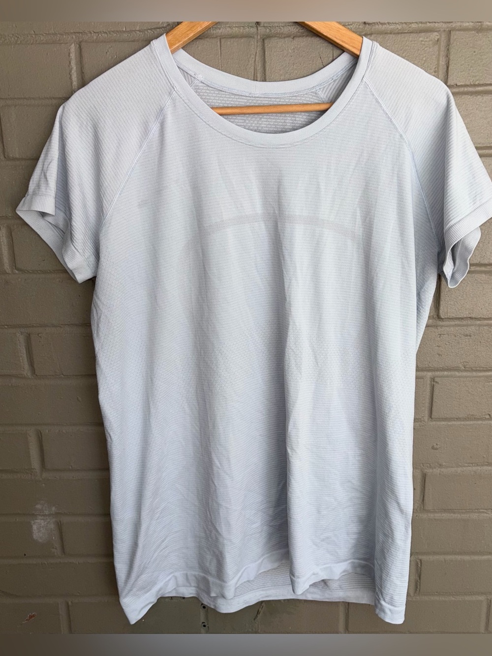 Lululemon swiftly tech shirt 16 lightest blue